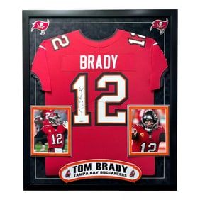 Tom Brady Signed & Custom Framed Tampa Bay Buccaneers Jersey (Fanatics)