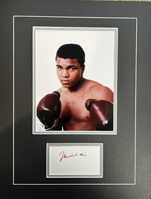Muhammad Ali Signed Auto Autograph Framed Cut JSA LOA