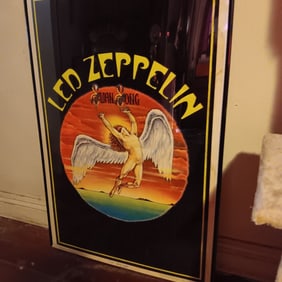 Led Zeppelin SWAN SONG Vintage 1987 promotional poster rare interior retro