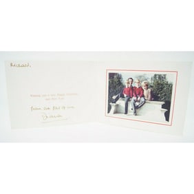 PRINCESS DIANA Autographed Christmas Holiday Photo (PSA LOA)