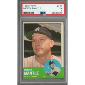 Mickey Mantle 1963 Topps #200 (PSA 5)