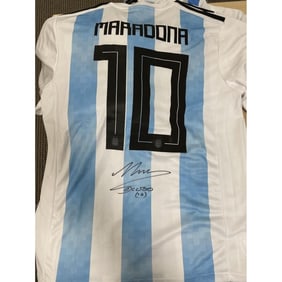 Diego Maradona hand signed jersey with COA