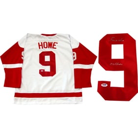 Gordie Howe Mr. Hockey Signed Detroit Red Wings Jersey (PSA COA)