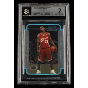 LeBron James 2003-04 Bowman Chrome #123 RC (BGS 9)