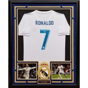 Cristiano Ronaldo Signed Framed Real Madrid Jersey BAS