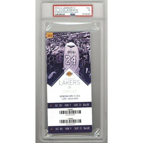Kobe Bryant Final Game 2016 Lakers Full Ticket PSA 7
