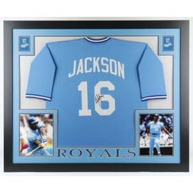 Bo Jackson Signed 35.5x43.5 Custom Framed Jersey (JSA