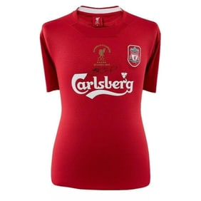 GERRARD signed 2005 Liverpool Champions leagueJersey BAS COA