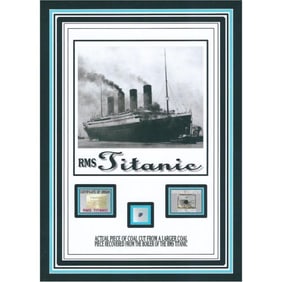 Genuine authentic TITANIC COAL relic piece w/COA, R.M.S Titanic White Star Line