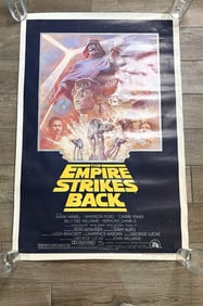 STAR WARS 1981 EMPIRE STRIKES BACK ORIGINAL 27x41 MOVIE POSTER SUMMER RELEASE