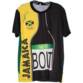 Usain Bolt Signed Autographed Track Jersey Beckett JSA