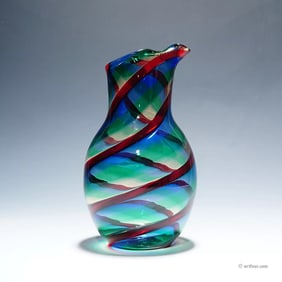 Venini A Canne Pitcher by Gio Ponti Venice Murano 1950s