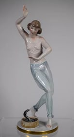 Rosenthal Art Deco Snake Charmer Dancing Figure, Circa 1930