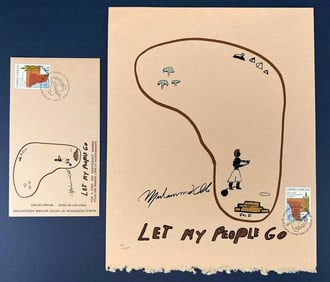 1979 Muhammad Ali "Let My People Go" 40/1000 1st Day Cover Stamp UN Serigraph