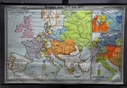 rollable history poster map Europe 1815 to 1871