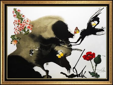 Salvador Dali Color Lithograph Original Signed Four Seasons Artwork Authentic