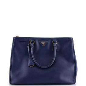Prada Double Zip Lux Tote Saffiano Leather Medium