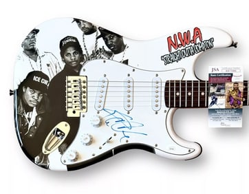 ICE CUBE Signed Guitar Custom 1/1 NWA JSA COA STRAIGHT OUTTA COMPTON !!!