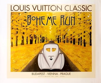 LOUIS VUITTON BOHEME RUN 2006  POSTER ORIGINAL HAND SIGNED BY RAZZIA MED FORMAT