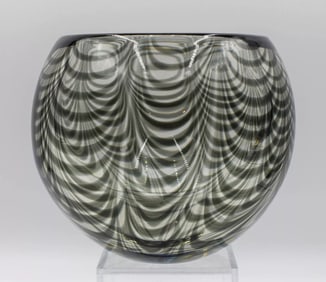 Cenedese Tosi Italian Murano Art Glass Vase - Signed 1975