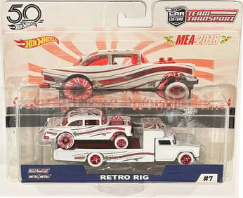 '55 Chevy Bel Air Gasser Custom Hot Wheels Transport Candy Cane MEA Series w/RR*