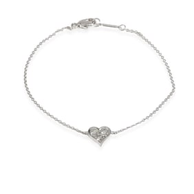 Tiffany & Co. Diamond Heart Bracelet in Platinum 0.18 CTW