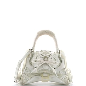Balenciaga SneakerHead Top Handle Bag Mesh and Faux Leather Small