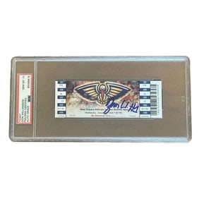 Zion Williamson Pelicans Autographed Debut Ticket PSA/DNA Gem Mint 10