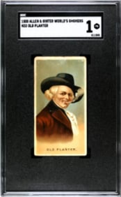 Graded 1888 Allen & Ginter World's Smokers N33 Old Planter Tobacco Card SGC 1