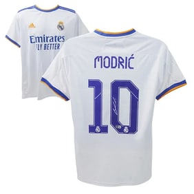 Luka Modric Signed Real Madrid FC Home Soccer Jersey #10 with Beckett COA
