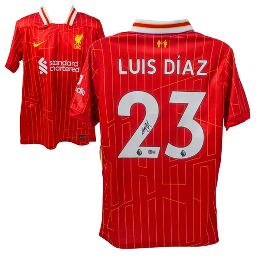 Luis Diaz Signed Liverpool FC Home Soccer Jersey #23 with Beckett COA (1 of 4)