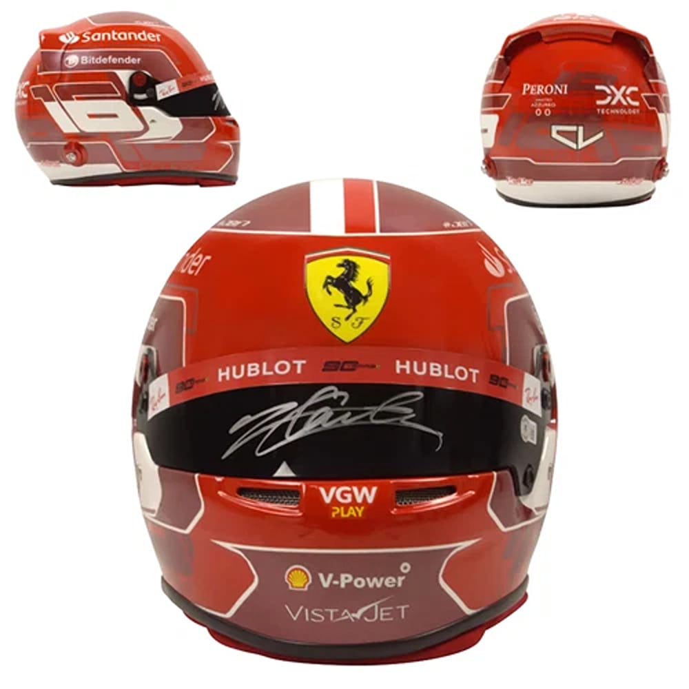 Charles Leclerc Signed 2024 Formula 1 Ferrari Helmet Full Size with Beckett COA (1 of 4)