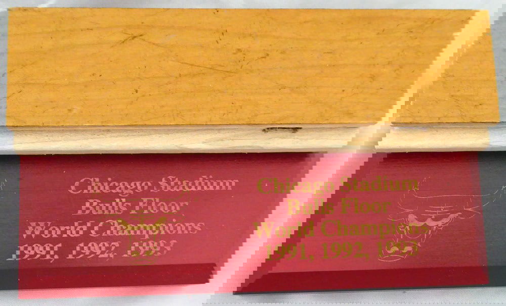 Chicago Bulls Game Used 1.5x6 Blonde Hardwood Floor Piece Michael Jordan Stock #123770 (1 of 1)