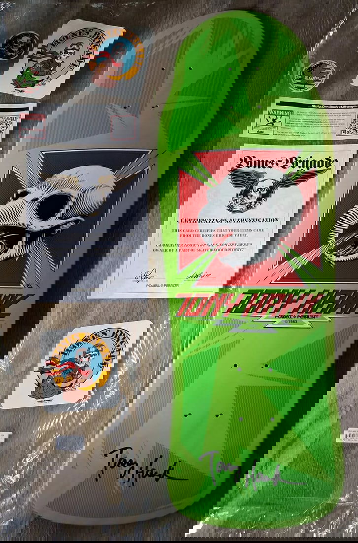 TONY HAWK  Signed BONES BRIGADE Series 15 Reissue Skateboard Deck Blem (1 of 6)