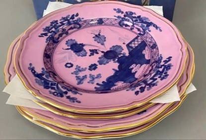 Richard Ginori Oriente Italiano 21cm Dinner Plates and 24cm Set Unused (1 of 8)