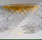6 St. Louis Gold Gilded "Massenet" Water Goblets Circa 1920