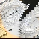 MENS ROLEX DATEJUST SILVER DIAMOND 18K WHITE GOLD BEZEL & STAINLESS STEEL WATCH
