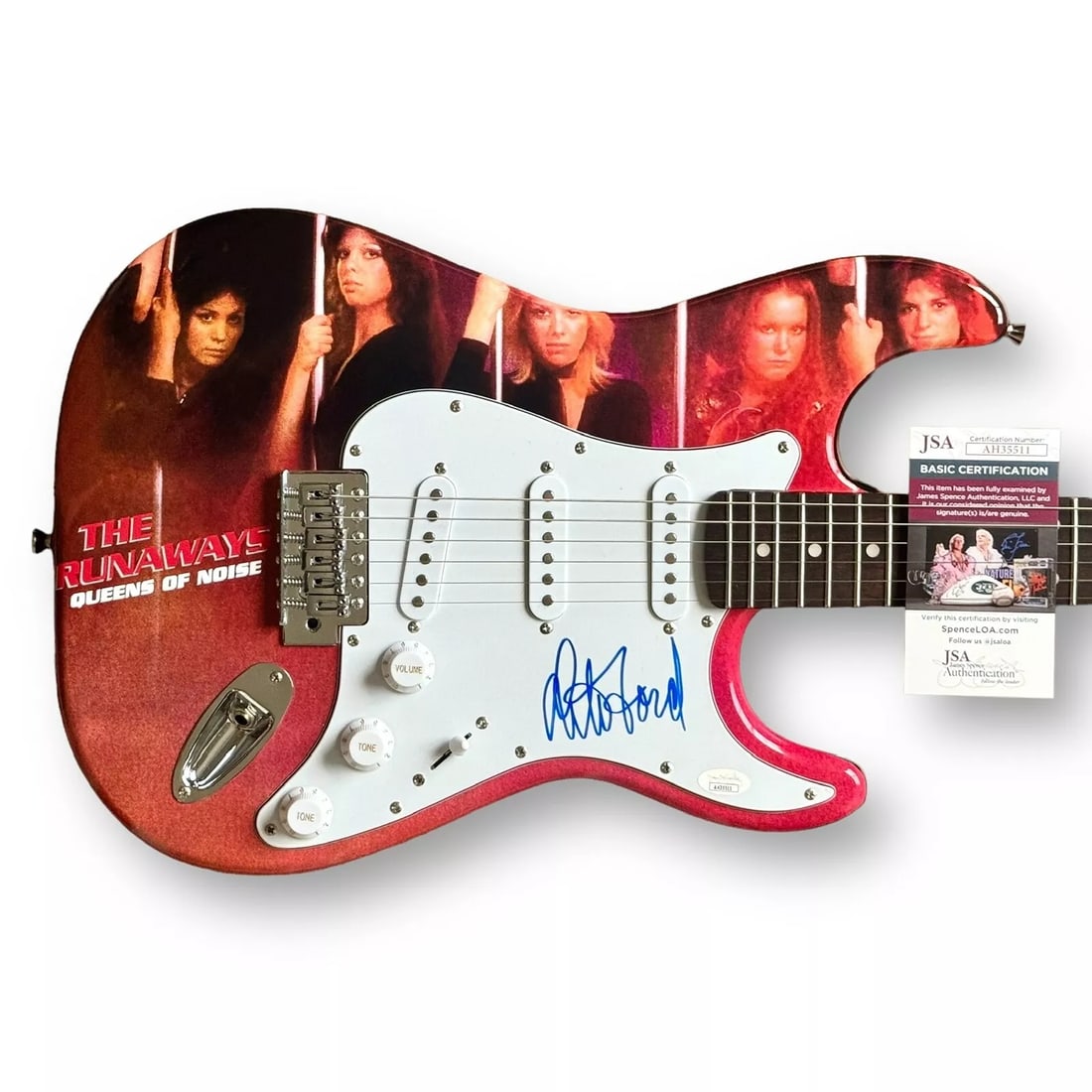 Lita Ford Signed Guitar Custom Graphics JSA COA The Runaways Cherrybomb (1 of 3)