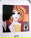 VILLEMOT PERRIER COCKTAIL MONDAIN AUTHENTIC ORIGINAL 1983 POSTER ON LINEN RARE