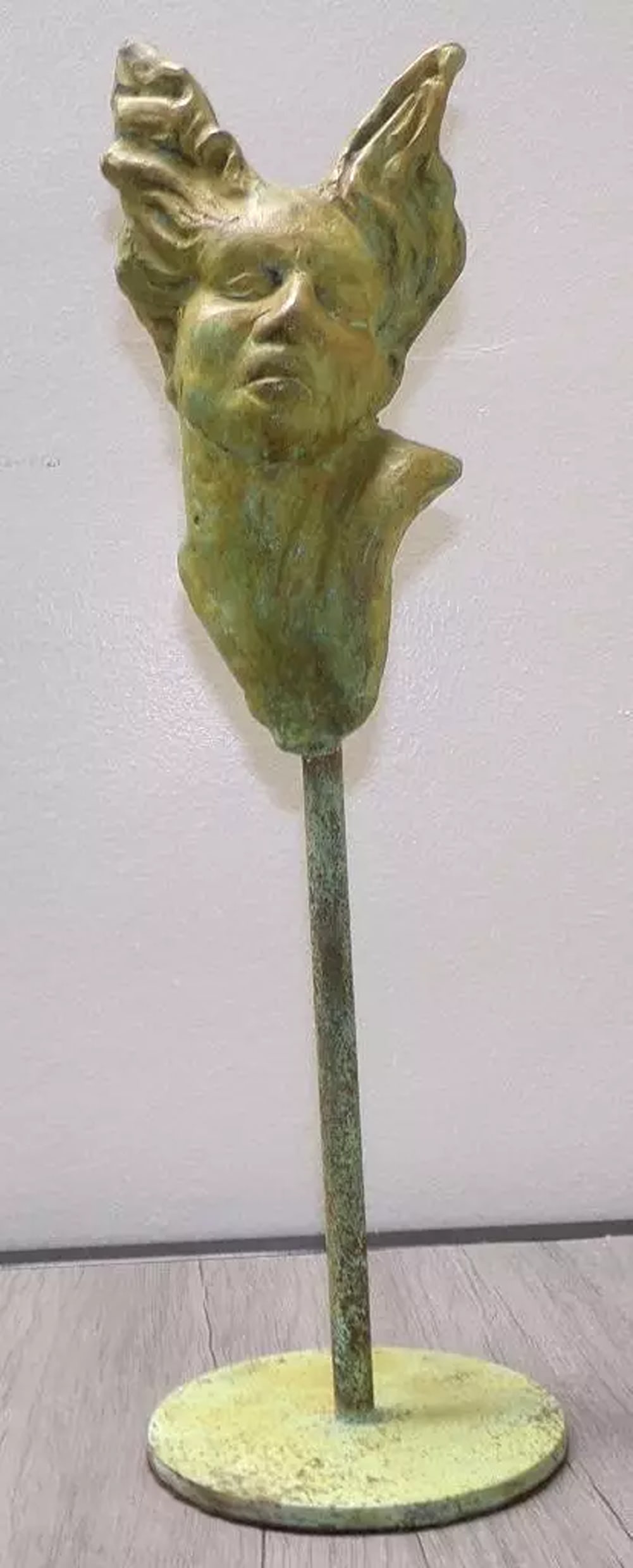 JAVIER MARIN BRONZE SCULPTURE "HEAD I" SIGNED AND NUMBERED (1 of 6)