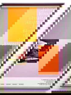 SABINE FUNKE RARE JOSEF ALBERS MUSEUM "ROOM FOR LUIS BARRAGAN" FRAMED EXH POSTER: Condition: Used,Size: Medium,Artist: Sabine Funk, Luis Barragan, Josef Albers,Framing: Framed,Style: Mid-Century Modern, Bauhaus, Minimalism, Modernism,Item Height: 34 1/8",Item Width: 24 1/2",Materia