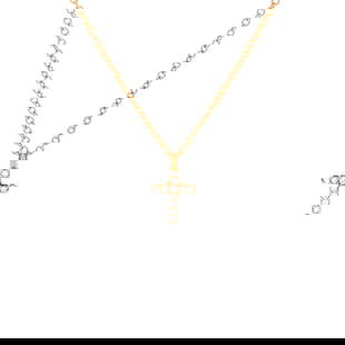 Tiffany & Co. Cross Pendant Necklace 18K Rose Gold with Diamonds Mini: Measurements: Length: 14.50 ", Pendant Length: 13.90 mm, Pendant Width: 10.05 mm. Condition: Pre-owned,Brand: Tiffany & Co.,Main Stone: Diamond,Metal: 18K Rose Gold,Metal Purity: 18K,Style: