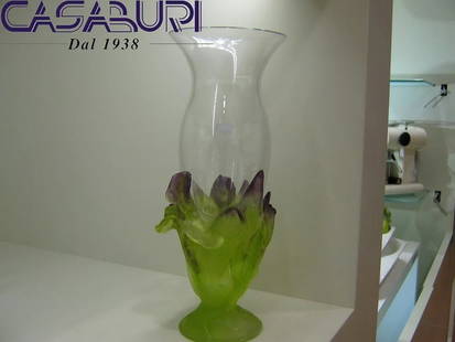 Daum Crystal Iris Crystal Decorative Vase~( 13 3/8" H): Condition: New: A brand-new, unused, unopened, undamaged item in its original packaging (where packaging is applicable). Packaging should be the same as what is found in a retail store, unless the