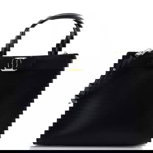 Salvatore Ferragamo Vara Bow Top Handle Convertible Tote Leather Medium: Condition: Excellent. Exterior: minor scuffs | Handles/Straps: minor creases | Hardware: scratchesAccessories: Dust Bag, With StrapMeasurements: Handle Drop 4", Height 8", Width 9.5", Depth 5.5",