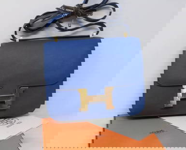 Hermès Constance 18 Bleu France Gold Hardware Swift Leather: Condition: Pre-owned: An item that has been used or worn previously. See the seller’s listing for full details and description of any imperfections. ,Bag Width: 7 in,Closure: Push Lock,Bag Height: