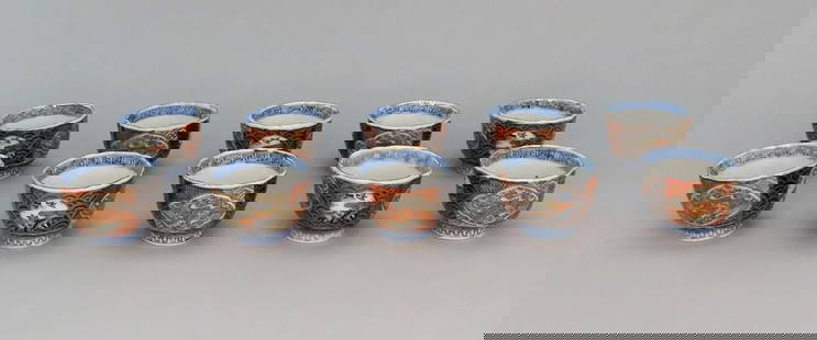 Mid 1800s Antique 10 Japanese Imari Small Cups 2 1/8 in Diameter: Condition: Used: An item that has been used previously. The item may have some signs of cosmetic wear, but is fully operational and functions as intended. This item may be a floor model or store