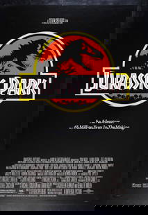 JURASSIC PARK ORIGINAL DS MOVIE POSTER ROLLED DINOSAUR 1993: Industry: Movies,Object Type: Poster,Original/Reproduction: Original