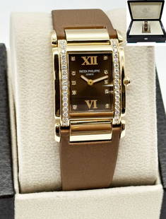 Patek Philippe Twenty 4 4920R-001 Diamond Bezel Chocolate Dial 18K Rose Gold: Condition: Pre-owned,Bezel Color: Gold, Pink,Indices: Diamond Markers, Roman Numerals,Year Manufactured: 2000-2009,Band/Strap: Two-Piece Strap,Case Color: Gold, Pink,Department: Women,Caseback: