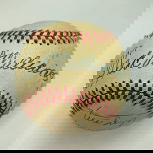 500 Home Run Signed Baseball Mickey Mantle Ted Williams Willie Mays 10 Sigs JSA: Sport: Baseball,Player: Mickey Mantle,Autograph Authentication: James Spence (JSA),Original/Reprint: Original,Product: Ball