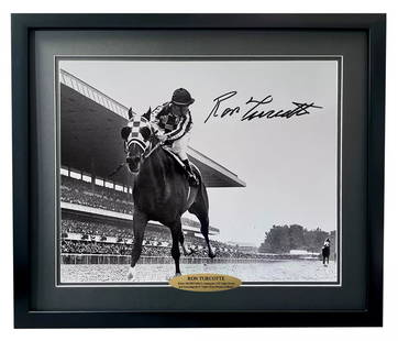 Ron Turcotte Autographed Secretariat 16x20 Belmont Photo Framed JSA COA Signed: Sport: Racing,Player: Ron Turcotte,Signed: Yes,Original/Reprint: Original,Autograph Authentication: James Spence Authentication (JSA),Product: Photo